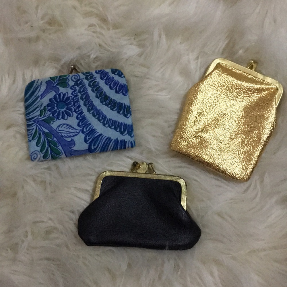 vintage coin purses lot of 3 adorable pouches